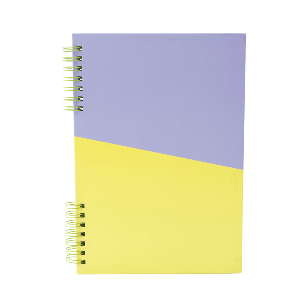 Vivid Collection A5 Spiral Notebook - PURPLE/YELLOW
